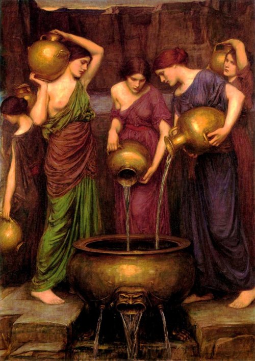 venji:  izenfran91:  motherbrainmoe:  datsraces:  The Danaides The Danaides were the fifty daughters of Danaus. Aegyptus, Danaus’ twin brother, commanded that his fifty sons marry the Danaides. Danaus did not want the marriages to happen so he fled