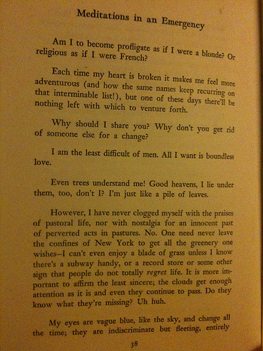 “Meditations in an Emergency” by Frank O'Hara