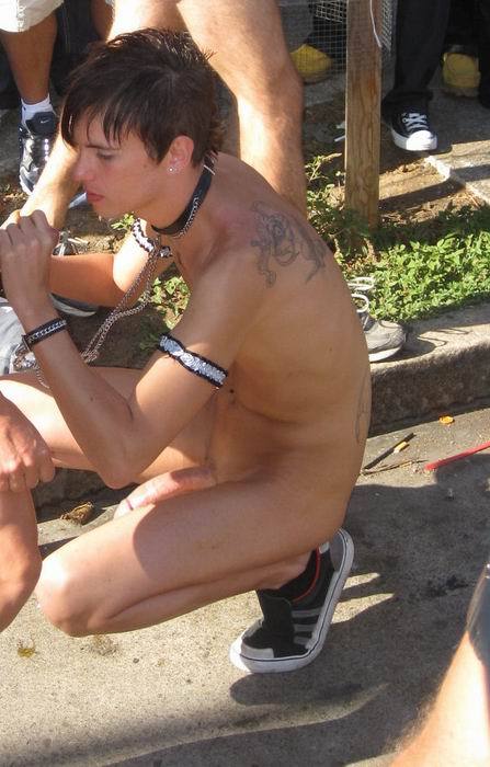 ultralowcut: He enjoys being exposed naked, showing off the clean cut meat (via guysguysguys)