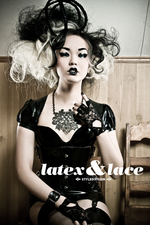 fuckyeahcorsets:  morbidfashion:  As usual, Amelia Arsenic delivers stunning outfits. Style Division: Latex & Lace | destroyx.com + your daily dose of destruction  