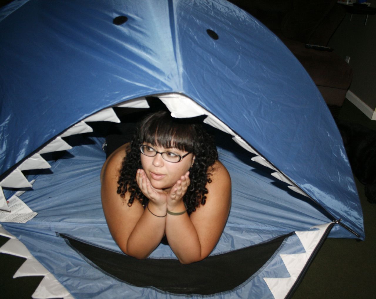 lupacattiva:  In celebration of Shark Week. Yes I have a shark tent. STFU or GTFO.