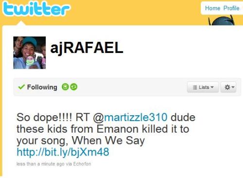 Haha this caught my eye and woke me up!!! Wooo AJ RAFAEL!!! hahha Check out the video : http://www.youtube.com/watch?v=LH79-yGULt4