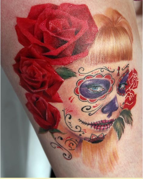 Might just be the most incredibly detailed skull tattoo I’ve ever seen. Alex De Pase, Photo by emptysound.