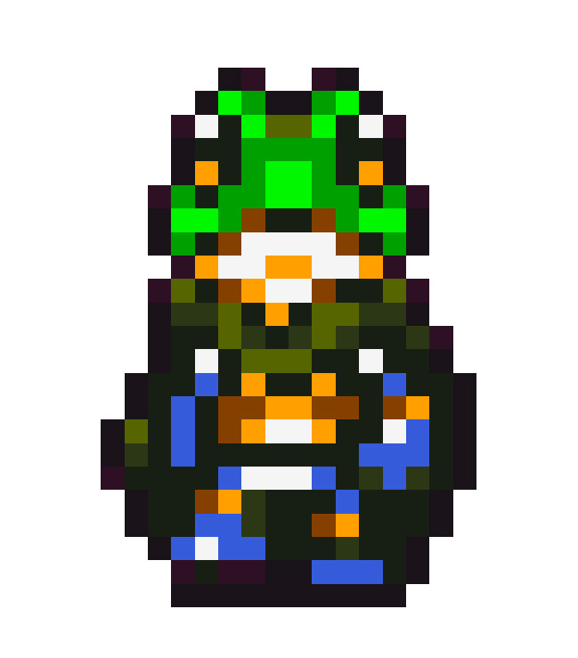 Frog | Chrono Trigger | Sprite Palette | 1.8+ Minecraft Skin