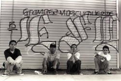 East Side Longos aka &ldquo;Malditos&rdquo; Long Beach, CA 1988. Photo By: Axel Koester