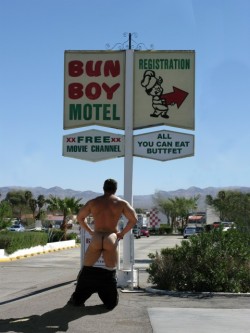 The Bun Boy Motel Is Located In The Middle Of No Where, Half(Ish) Way Between La