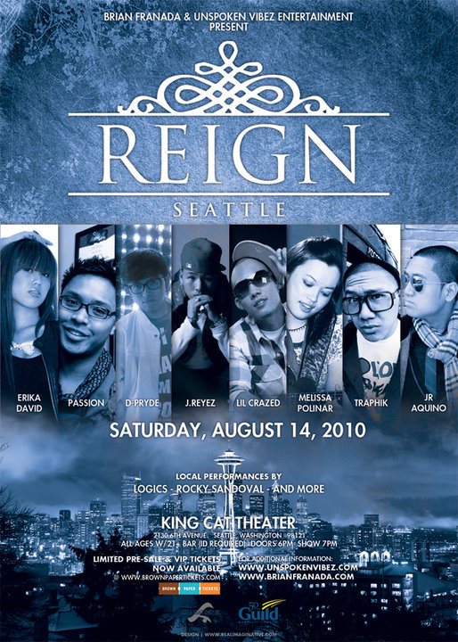 derezbrown:  REIGN in SEATTLE. AUGUST 14th. featuring ERIKA DAVID, PASSION, D-PRYDE,