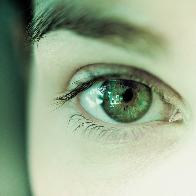 haphazzard:  Green eye / reflection / portrait (by Andrew) 