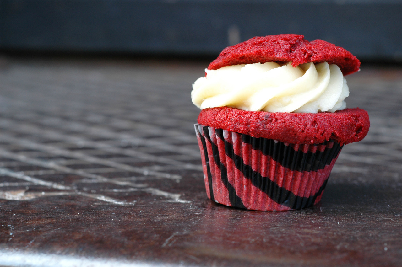 cupcakesoftheday:  ryansdeathblog:  Red Velvet Cupcakes I had in Chicago.  
