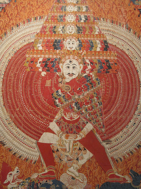 eyeburfi-blog: Shiva Vishvarupa Nepal, mid-19th Century (1800 - 1899) Pigment on Cloth Hindu art at 