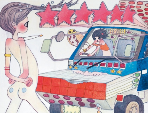 driflloon: infects: idionymon: haraam: galvanists: mrkiki: AYA TAKANO The Art Truck Runs acrylic on 