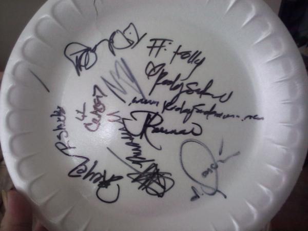 Autograph&rsquo;s From last night&rsquo;s concert . Someone spelled my name