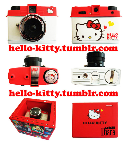 hello-kitty:  Korea Exclusive: Limited Edition Hello Kitty Diana Mini 35mm Camera  Asshole was supposed to get me a Diana F  the Mr. Pink edition for my birthday, but he never did, and this is sooooo much better. <3333