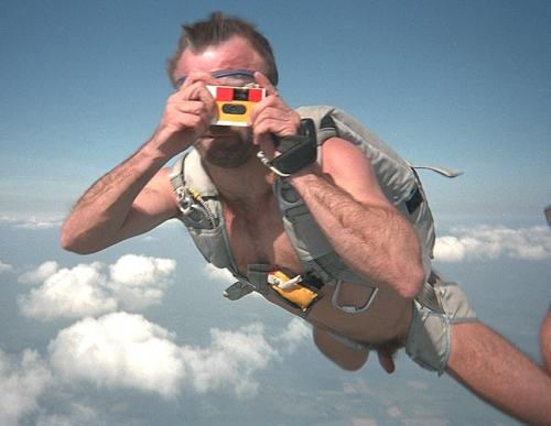 Naked skydiving.   (Windburn!!)