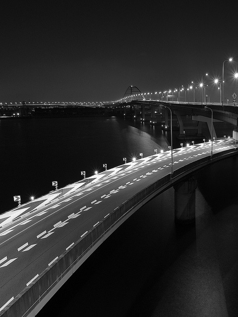 fuckyeahstreetlights:  drive through the night (by k n u l p) 