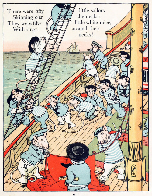oldbookillustrations:There were fifty little sailorsSkipping o’er the deck…Walter Crane, from The Fa