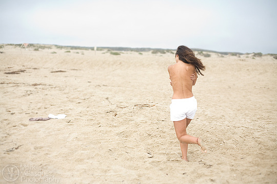 Nicole running back to get her shirt after the first shoot for my personal magazine,