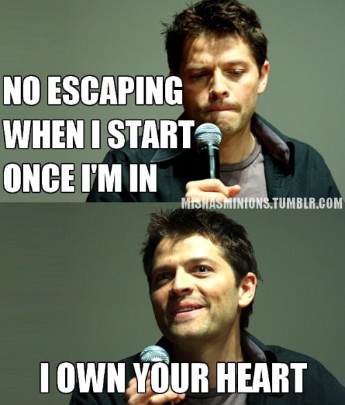 MISHA COLLINS IS HERE FOR YOUR ENTERTAINMENT Song&rsquo;s stuck in my head again. Could not pict
