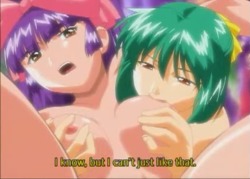 La Blue Girl Returns Episode 2 Series contains demons, tentacles, and heterosex.Yuri contains breast fondling/sucking, fingering, cunnilingus, threesome. Just before this scene, they are applying lotion on each other by breast docking and tribadism. Megav