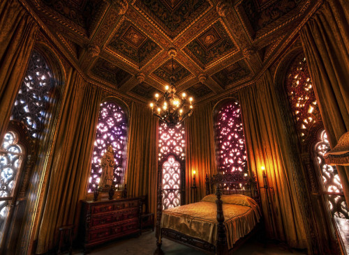 laudanumandarsenic:  orchidbones:pigtailsandcombatboots:   Photographer’s comments: “Up high, in one of the tallest towers of all the land, in the highest castle by the sea, sits a perfect bedroom, and it shines like the inside of a floating jewel