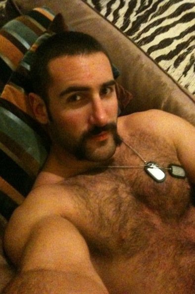 yummyhairydudes:  actionstache:  osogay:  hairy chest military moustache man(via nakedpicturesofyourdad)