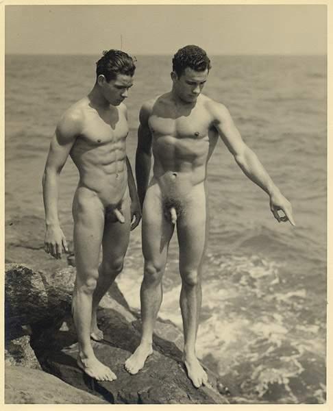 Major Dad&rsquo;s Vintage nude 178  xac1998: NSFW: Vintage photo of men on rocks. They look grea