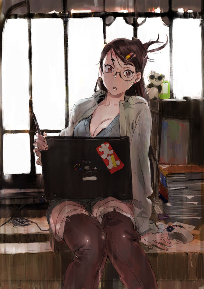 reretlet:  futureisfailed:  ゲームやPCやってる女の子の二次画像 l