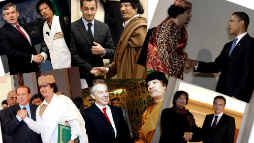 coqbaroque:nyft:rog2:ringoworld:toscanoirriverente:paneliquido:Gheddafi And FriendsDoh! Obama!Doh! Z