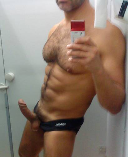 Muscle boner in the mirror.