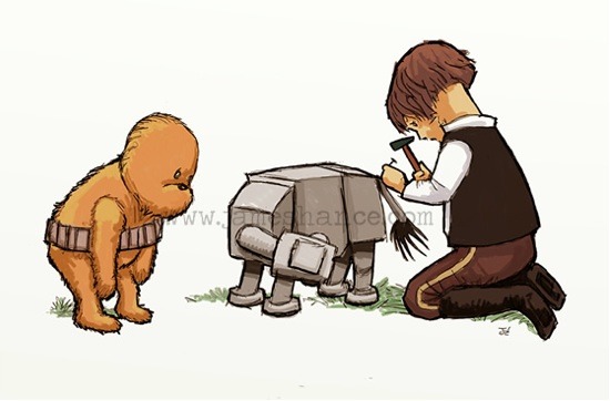 secondstar05:  laughingsquid:  Wookiee The Chew: Winnie The Pooh Retold With Star