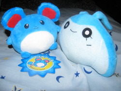 the marill pokedoll and mantyke ufo doll