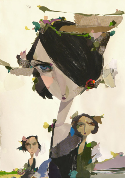 theeverydayart:  Alexandros Vasmoulakis - ESP (2007, mixed media on paper, 70x100cm)