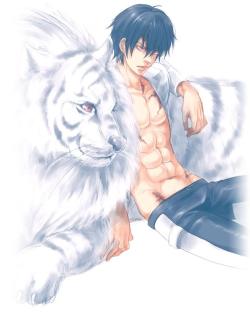 Officially my favoritest Xanxus   Bester pic ever. I wish I had a liger. :c