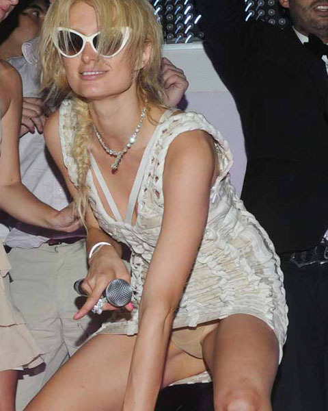 Paris hilton upskirt pussy