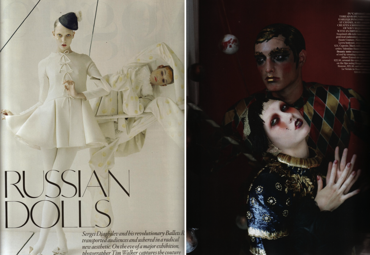 windsweptribbons:  Tim Walker  Russian Dolls Sergei Diaghilev and his revolutionary