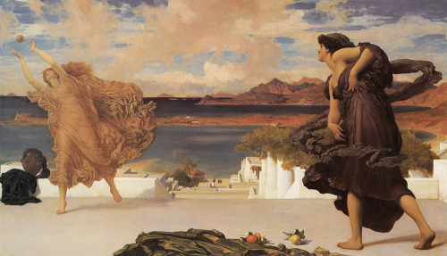 welovepaintings: Lord Frederick Leighton (1830-1896)Greek Girls Playing at BallOil on canvasc1889198