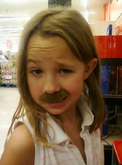 chocolateandquirky:  thescienceofimagination:  If Joe Dirt and Tom Selleck had a baby girl…   Lulz. I need to become my younger self and make this child my bff. 