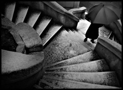 artemisdreaming:  The Umbrella on the Stairs