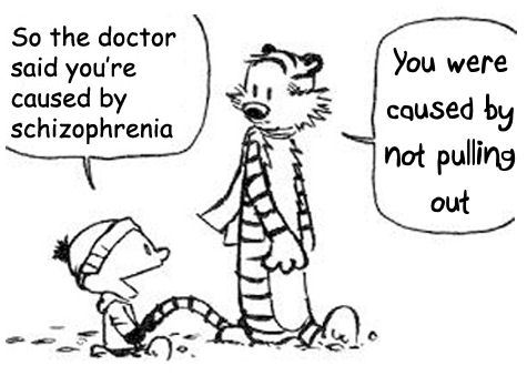 alasborricadas:  - Así que el doctor dice que eras causa de mi esquizofrenia. -