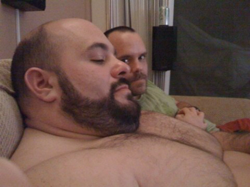 That’s a bit of heaven there. A beard lying on a big chest.