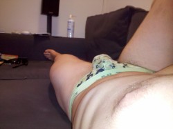 jtbritto:  Possibly NSFW: laying on the couch in just my jock  Damn