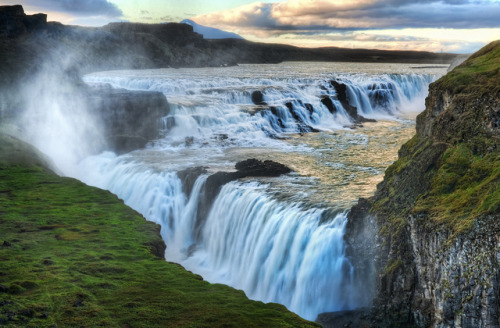Alone at the Raging Waterfall of Gulfoss (by Trey Ratcliff)