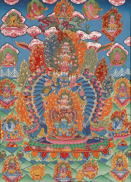 eyeburfi-blog:Visharupa (cosmic form) of Heruka in Yab Yum, via www.exoticindiaart.com