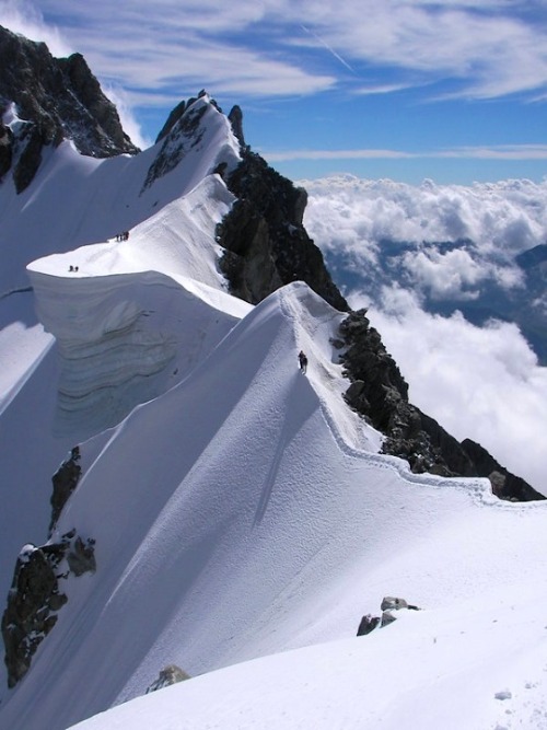 ysvoice: Rochefort Ridge, Mt. Blanc, Alps on the border between Italy and France