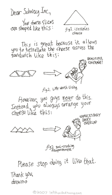 ilovecharts:  The Subway sandwich cheese