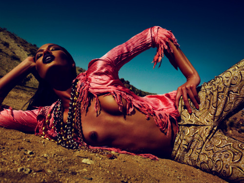 Joan Smalls - Cavalli 40 adv. •  Ph. Mert Alas and Marcus Piggott 