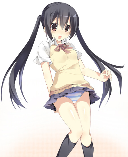 kevinxcue - black hair brown eyes k-on! long hair nakano azusa...