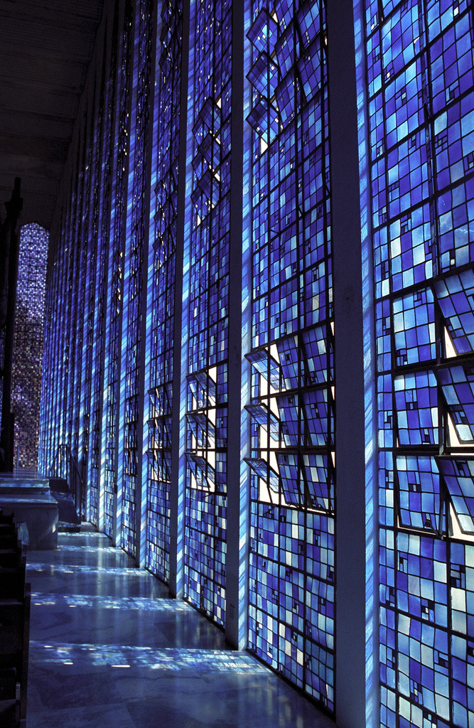 Mon plus beau souvenir de Brazilia.  Dos Bosco chapel in Brasilia, Brazil (unesco)