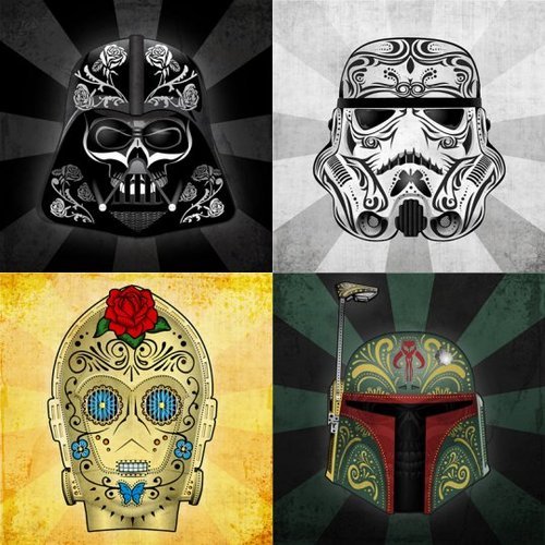 chocolateandquirky:  thescienceofimagination:  Looks like Star Wars, painted by Frida.   OMG. 