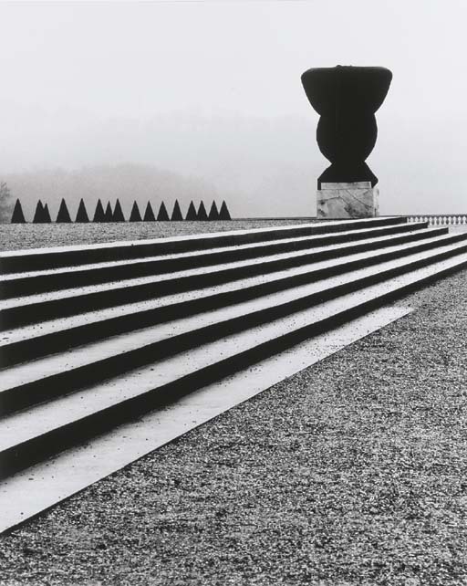 artemisdreaming:  Covered Urn, Versailles, 1987; and Statuary, Vaux le Vicomte, 1988 